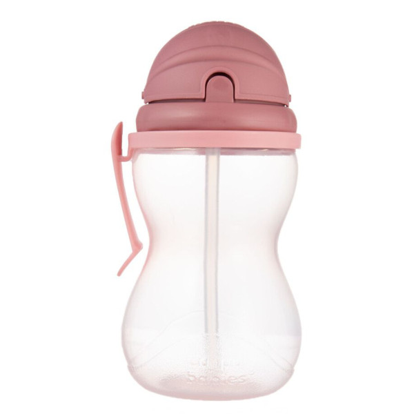 Фото - Поїльник-непроливайка дитячий Canpol babies Бідончик зі складною силіконовою трубочкою рожевий 370 мл (56/113_pin2)