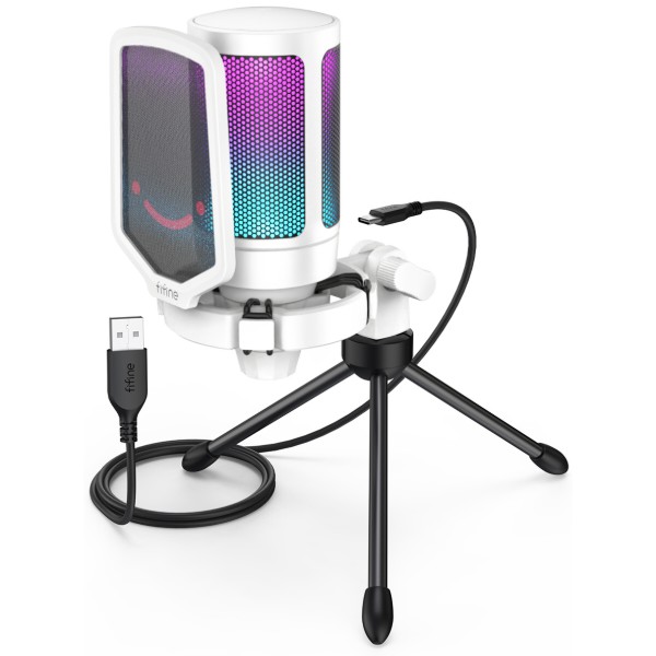 Фото - Микрофон для компьютера проводной Fifine Ampligame A6VW White