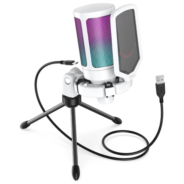 Фото - Микрофон для компьютера проводной Fifine Ampligame A6VW White