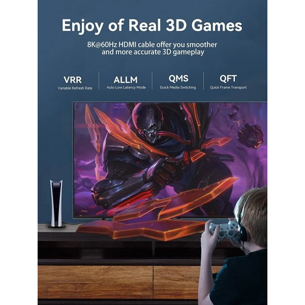 Фото - Кабель HDMI Vention HDMI M - M, 1.5m V2.1 (ALGLG)