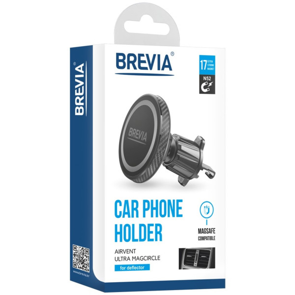 Фото - Автотримач Brevia AirVent Ultra MagCircle Magsafe (48010)