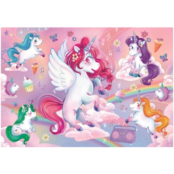 Фото - Пазли (3-4 роки) Clementoni Jolly Unicorns серія MAXI 24 ел. (28525)