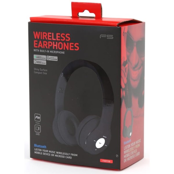 Фото - Навушники повнорозмірні бездротові FREESTYLE HEADSET BLUETOOTH Black (FH0915B)