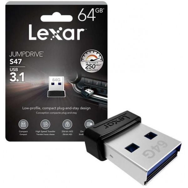 Фото - Флеш USB Lexar USB3.1 64GB S47 (LJDS47-64GABBK)