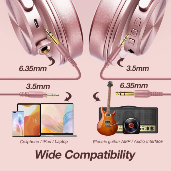 Фото - Наушники накладные беспроводные OneOdio Fusion A70 Rose Gold