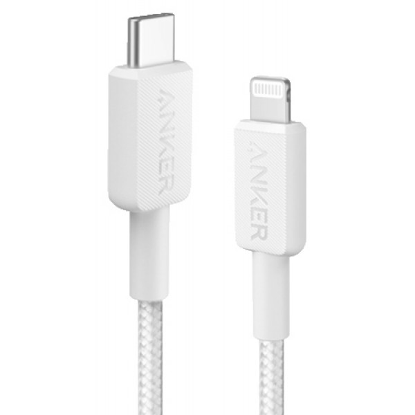 Фото - Кабель Anker 322 USB-C to Lightning - 1.8m Nylon White (A81B6H21)