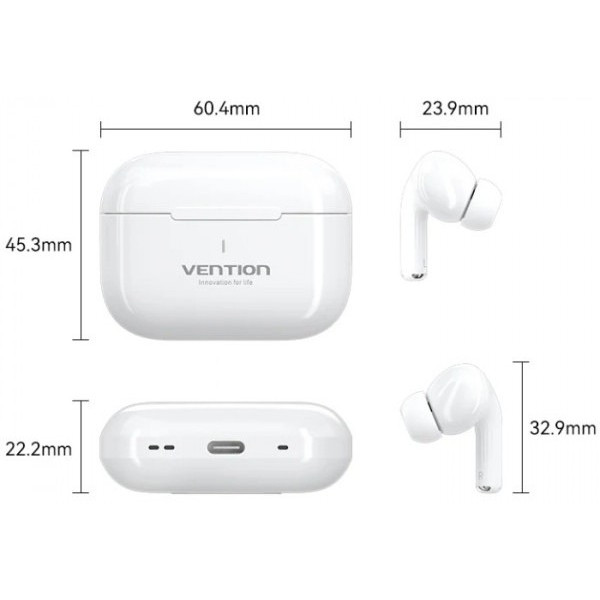 Фото - Наушники вкладыши беспроводные TWS Vention Elf Earbuds ECHO LITE E11 White (NBVW0)