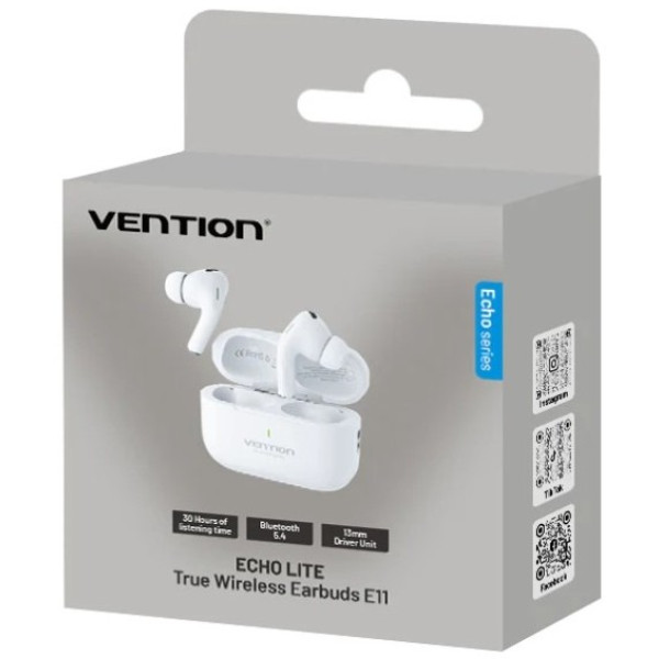 Фото - Наушники вкладыши беспроводные TWS Vention Elf Earbuds ECHO LITE E11 White (NBVW0)