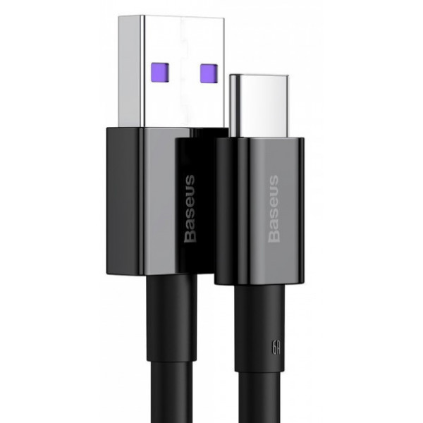 Фото - Кабель синхронізації даних Baseus Superior Fast Charging USB-USB-C 2m Black (CATYS-A01)