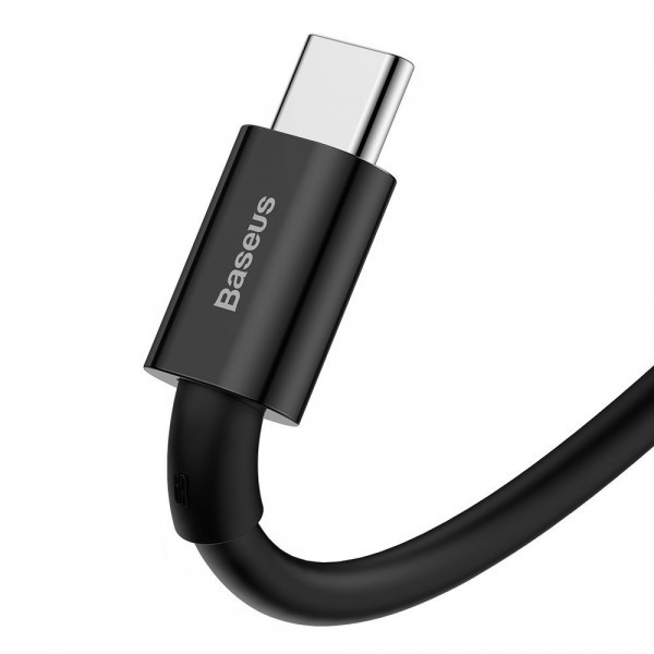 Фото - Кабель синхронізації даних Baseus Superior Fast Charging USB-USB-C 2m Black (CATYS-A01)