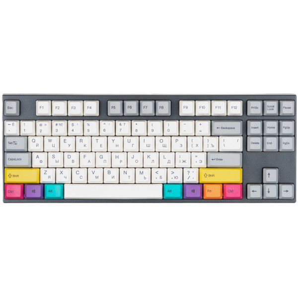 Фото - Клавіатура бездротова ігрова Varmilo APT87 CMYK, C-TK Brown, WL/USB-A, White Led (A92A024D3A5A17A007)