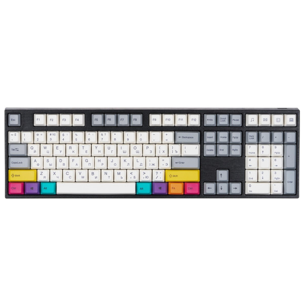Фото - Клавиатура беспроводная игровая Varmilo APT108 CMYK, Daisy L, WL/USB-A, White Led (A93A024F9A5A17A007)