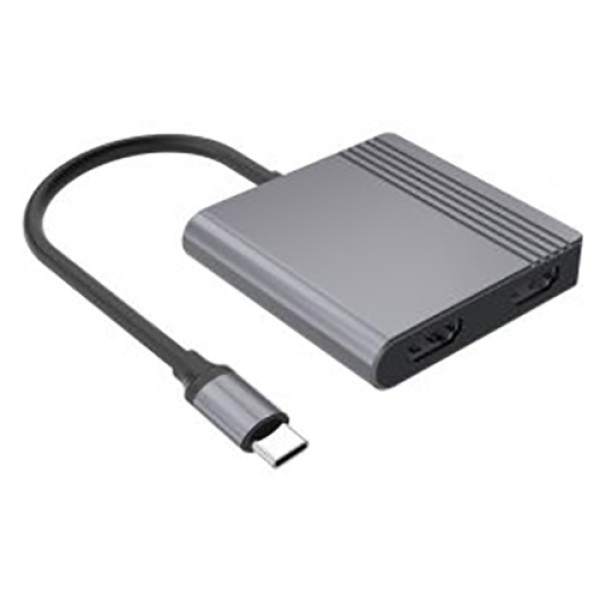 Фото - Хаб USB Cablexpert USB-C 3в1 Silver (A-CM-COMBO3-04)
