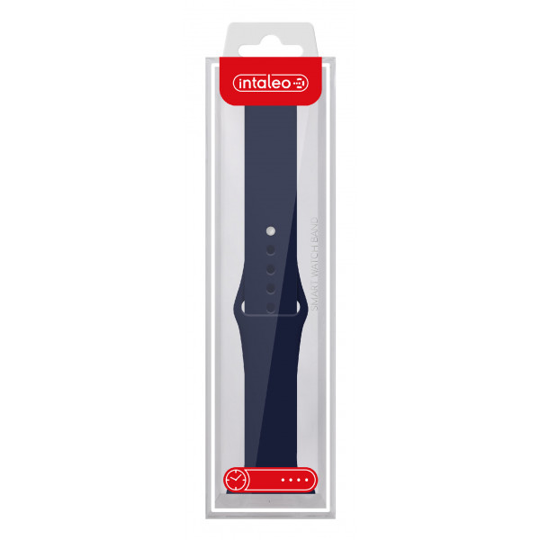 Фото - Ремінець для смарт-годинника Intaleo Silicone for Apple Watch 42/44 mm 
Dark blue (1283126494376)