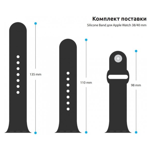 Фото - Ремешок для смарт-часов ArmorStandart Sport Band (3 Straps) for Apple Watch 42 (Series 11-10)/41/40/38 Grey (ARM51941)