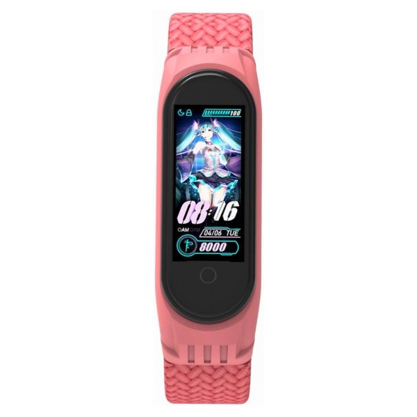 Фото - Ремешок для фитнес-браслета Armorstandart Braided Solo Loop for Xiaomi Mi Band 7/6/5/4 Pink size M (ARM58767)