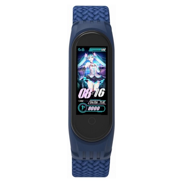 Фото - Ремінець для фітнес-браслету Armorstandart Braided Solo Loop for Xiaomi Mi Band 7/6/5/4 Blue size S (ARM59178)