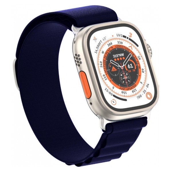 Фото - Ремінець для смарт-годинника Armorstandart Alpina Band for Apple Watch All Series 42/44/45/49 mm Dark Blue (ARM74200)