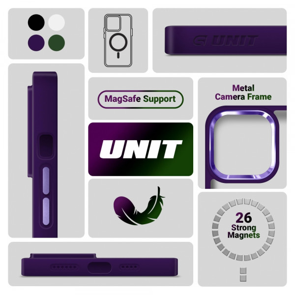 Фото - Чохол для смартфону
 Armorstandart Unit MagSafe for Apple iPhone 13 Pro Purple (ARM75200)