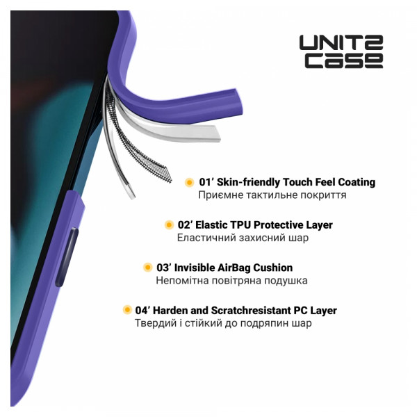 Фото - Чохол для смартфону
 Armorstandart UNIT2 for Apple iPhone 13 Pro Max Lavender (ARM75233)