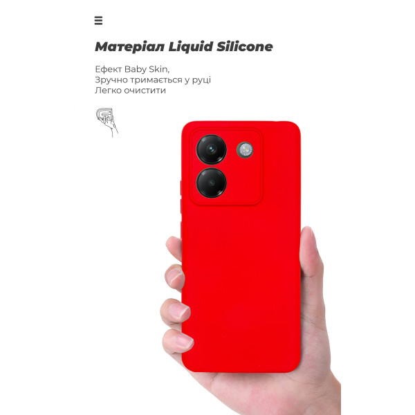 Фото - Чохол для смартфону Armorstandart ICON for Xiaomi Poco M7 Pro 5G Camera cover Red (ARM83150)