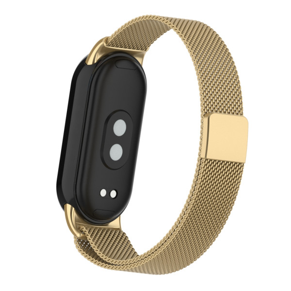 Фото - Ремінець для фітнес-браслету Armorstandart Milanese Magnetic for Xiaomi Smart Band 10/9/8 Gold (ARM86891)