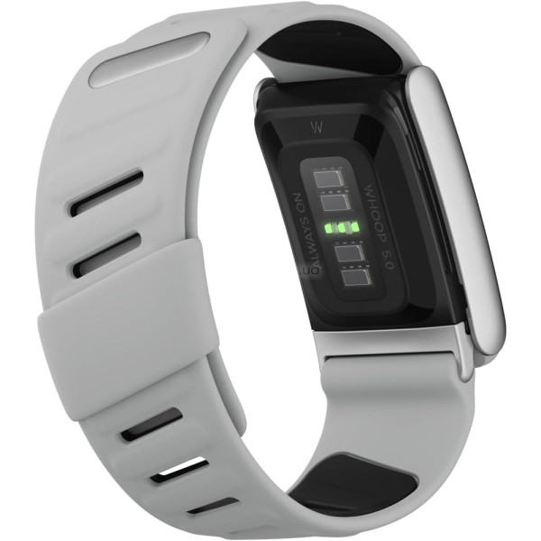 Фото - Ремінець для фітнес-браслета Armorstandart Silicone Tech for Whoop 5.0 / MG Grey with Silver (ARM90097)