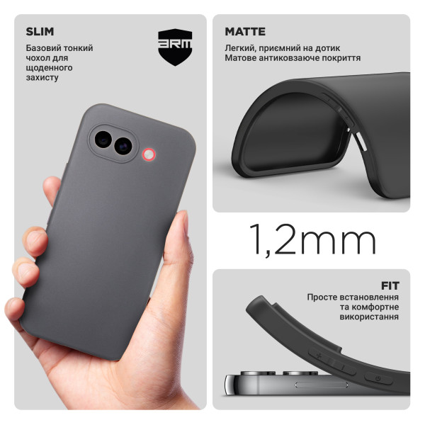 Фото - Чохол для смартфону Armorstandart Matte Slim Fit for Google Pixel 10a 5G Camera cover Black (ARM90517)