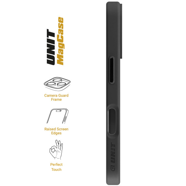 Фото - Чохол для смартфону Armorstandart Unit MagCase for Apple iPhone 17 Black + Orange Button Set (ARM90579)