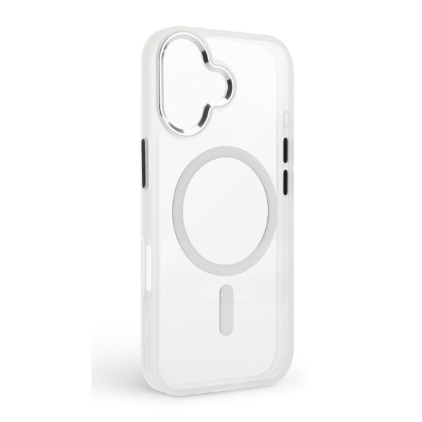 Фото - Чехол для смартфона Armorstandart Unit MagCase for Apple iPhone 17 Matte Clear Silver + Pink Button Set (ARM90580)
