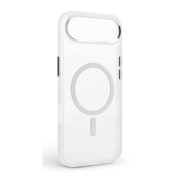 Фото - Чехол для смартфона Armorstandart Unit MagCase for Apple iPhone 17 Air Matte Clear Silver + Orange Button Set (ARM90583)