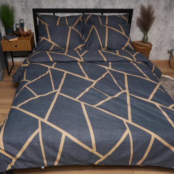 Фото - Комплект постельного белья Moon&Star Микросатин Premium Deep Blue Luxe 220х240 нав. 50х70 см 2 шт. (MS-890000673)
