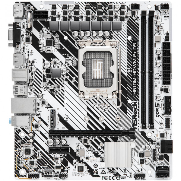 Фото - Материнська плата ASRock H610M-HDV/M.2+ D5