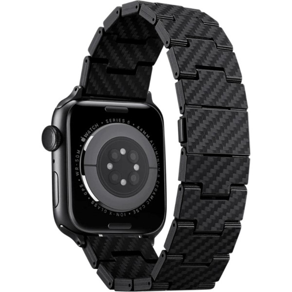 Фото - Ремінець для смарт-годинника Pitaka Carbon Fiber Watch Band Retro Black/Grey for Apple Watch 49/45/44mm (AWB2311)