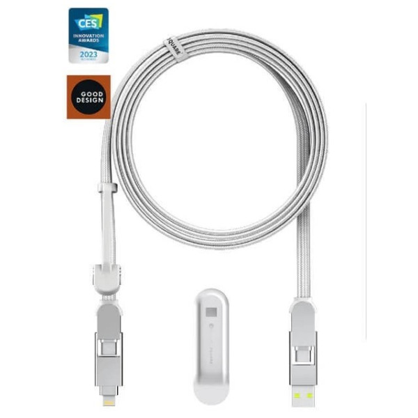 Фото - Кабель синхронізації даних Rolling Square 6in1, inCharge XL 3 м White (XLL02R)