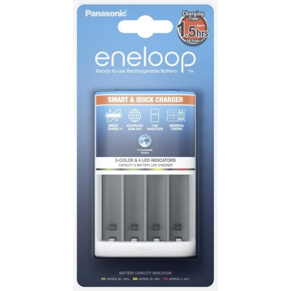Фото - З/пристрій для акумуляторів AA/AAA Panasonic Smart-Quick Charger (BQ-CC55E)