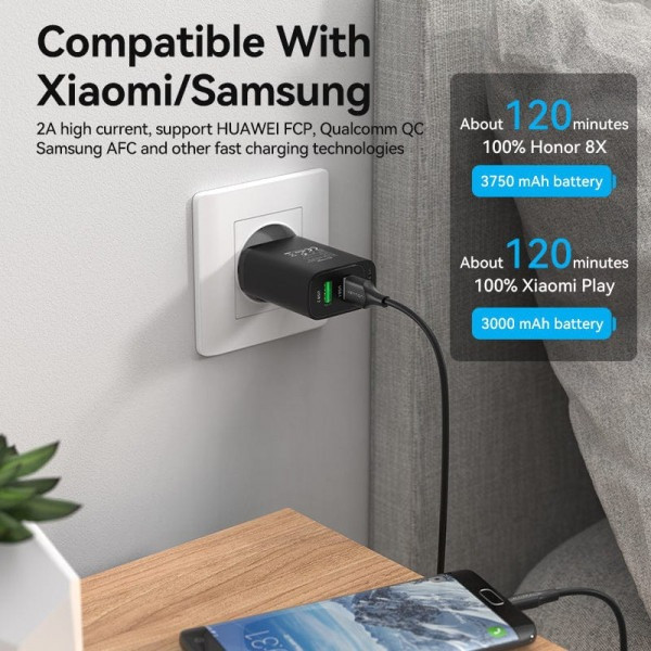 Фото - Кабель Vention USB 2.0 AM-micro BM 1.0м Black (CTIBF)