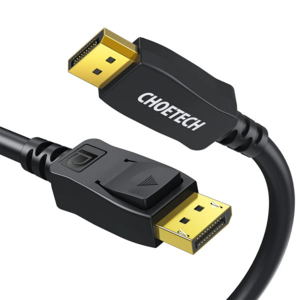 Фото - Кабель Choetech DisplayPort M - M 2.0 м V1.4 8K 60Hz (XDD01-V1-BK)