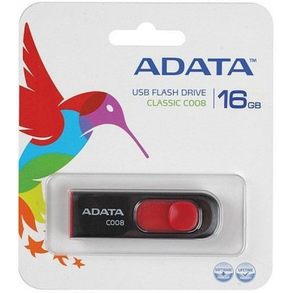 Фото - Флеш USB ADATA C008 16GB USB 2.0 Black (AC008-16G-RKD)