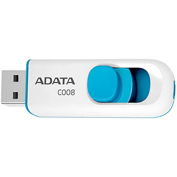 Фото - Флеш USB ADATA AC008 32GB USB 2.0 White-Blue (AC008-32G-RWE)