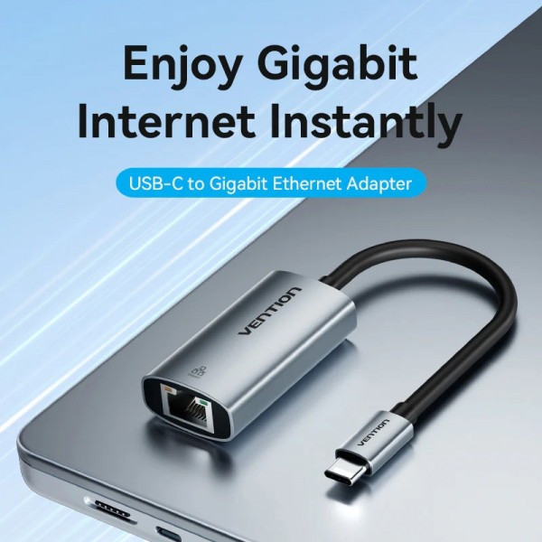 Фото - Перехідник USB-C - Ethernet Vention USB Type-C--> Ethernet RJ45 (CFPHB)