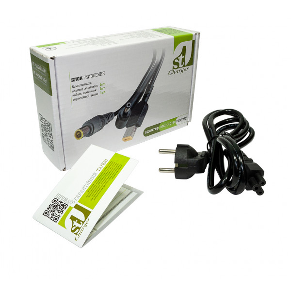 Фото - Зарядное устройство для ноутбука 1stCharger Toshiba 90W 15V 6A 6.3x3.0 силовой кабель (AC1STTO90WA)