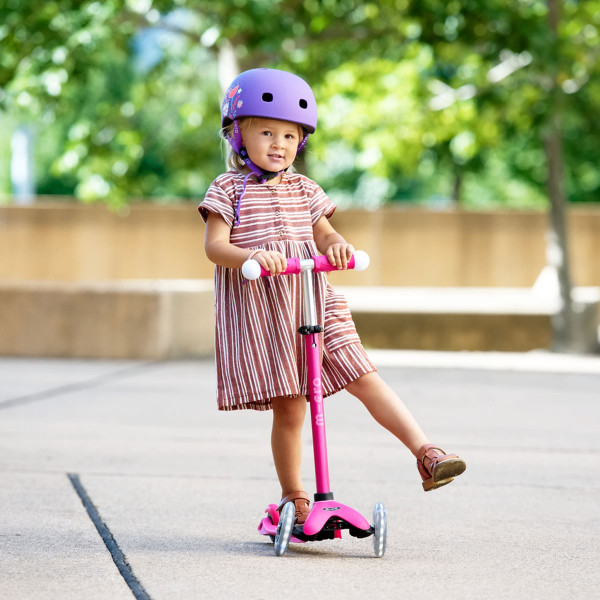 Фото - Шлем Micro ФИОЛЕТОВЫЙ С ЦВЕТАМИ (48–53 см, S) (AC2137BX)