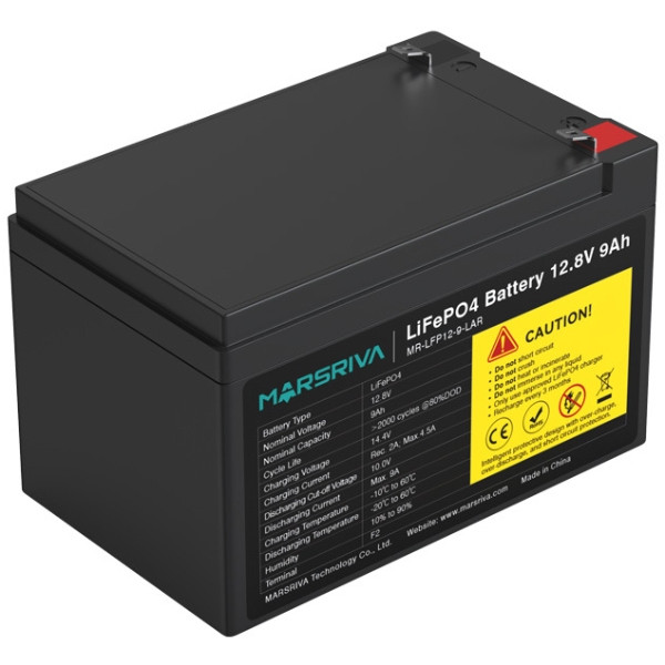 Фото - Акумулятор для ДБЖ Marsriva LiFePO4 (MR-LFP12-9-LAR)