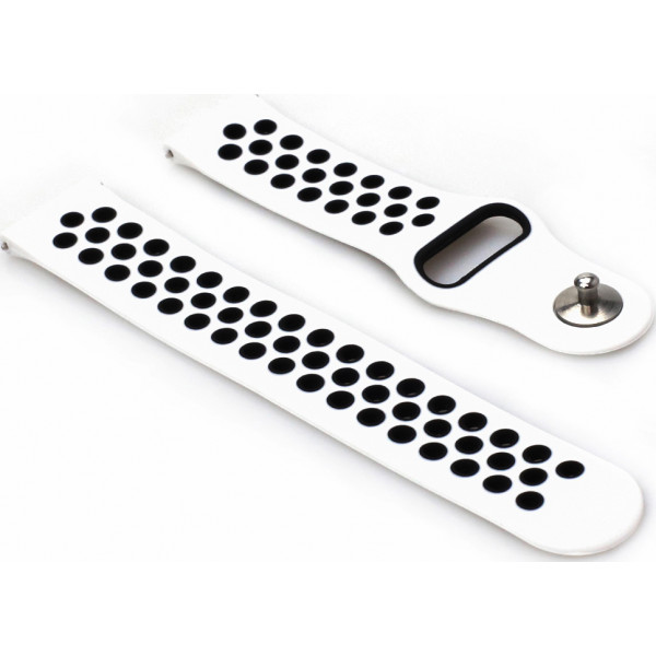 Фото - Ремінець для смарт-годинника BeCover Nike Style for Huawei Watch GT/GT 2 46mm/GT 2 Pro/GT Active/Honor Watch Magic 1/2/GS Pro/Dream White-Black (705795)