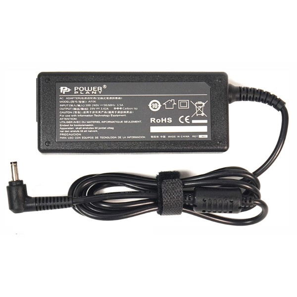 Фото - Зарядное устройство для ноутбука PowerPlant Acer 220V 19V 65W 3.42A (AC65F5521)