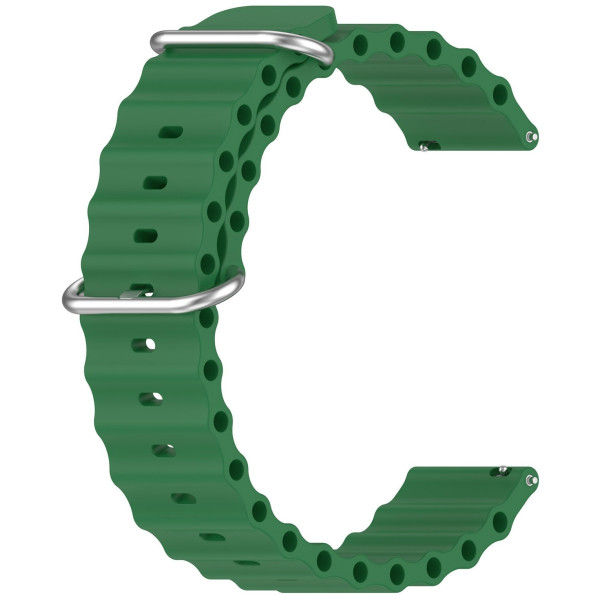 Фото - Ремінець для смарт-годинника BeCover Wave Style 20mm for Amazfit Bip 3/3 Pro/GTR 42 мм/GTR Mini/GTS/GTS 2 mini/GTS 3/GTS 4/GTS 4 Mini/Amazfit Active/Active 2 Green (714173)