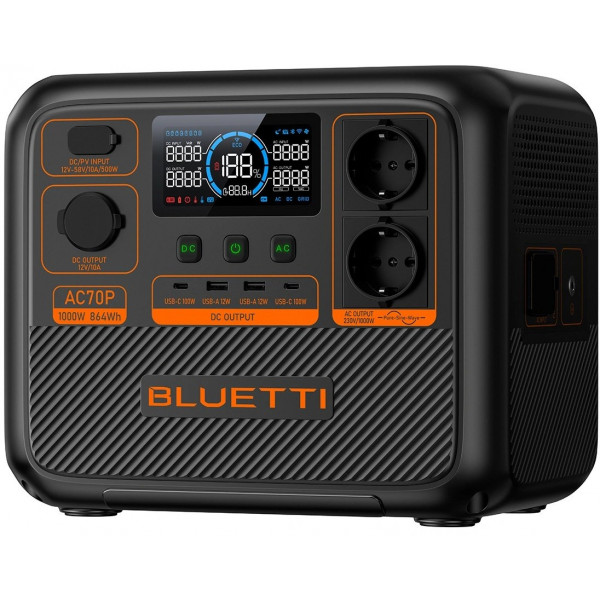 Фото - Зарядна станція універсальна Bluetti AC70P 864Wh 1000W