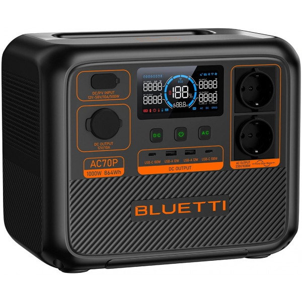 Фото - Зарядна станція універсальна Bluetti AC70P 864Wh 1000W