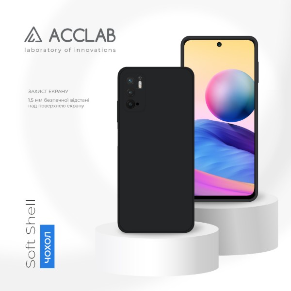 Фото - Чохол для смартфону ACCLAB SoftShell for Xiaomi Redmi Note 10 5G/Poco M3 Pro/Poco M3 Pro 5G Black (1283126587368)